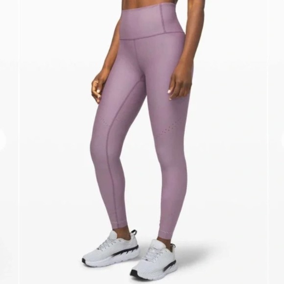 LULULEMON In Focus Run Tights Frosted Mulberry Purple {V36} - Picture 1 of 6